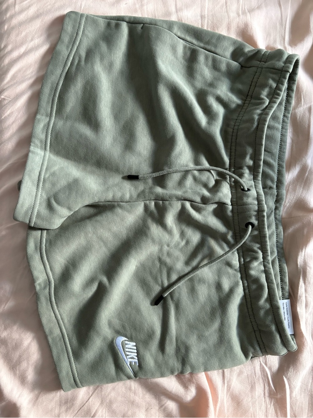 Nike Women's Sage Green Fleece Athletic Shorts